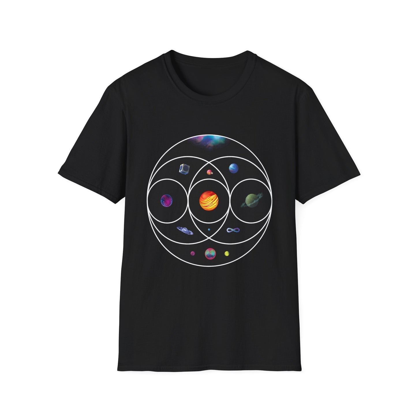 Unisex Softstyle T-Shirt Inspired by Coldplay’s Illustration Concept Printify
