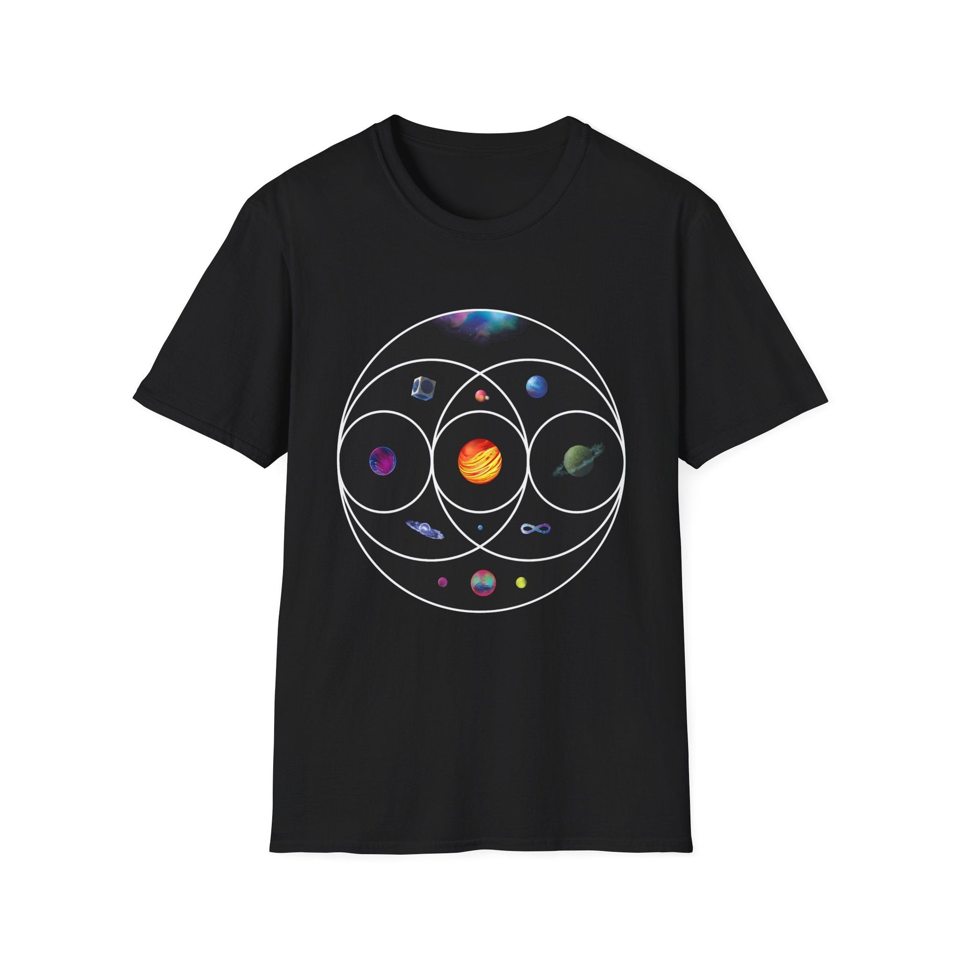 Unisex Softstyle T-Shirt Inspired by Coldplay’s Illustration Concept Printify