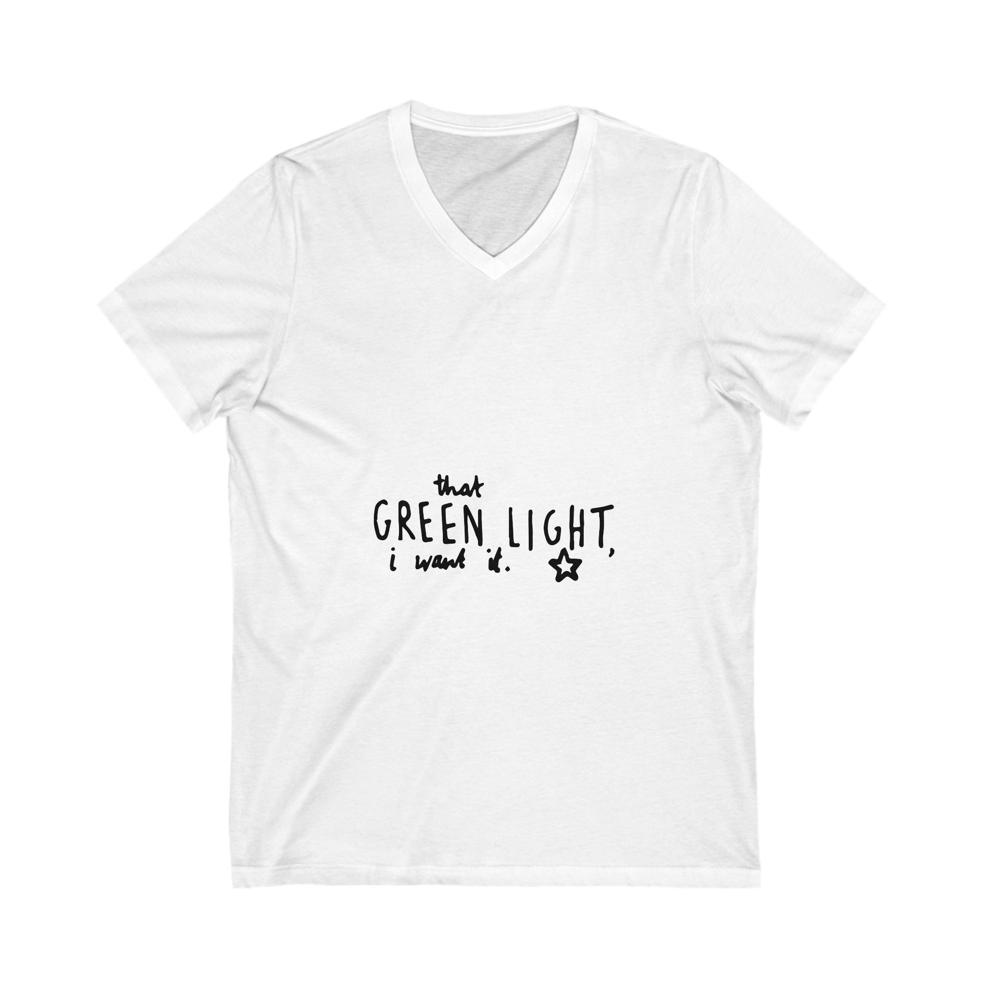 Cosmic Bloom Unisex Jersey Short Sleeve V-Neck Tee - snazzymerch