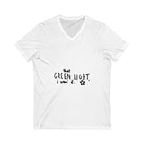 Cosmic Bloom Unisex Jersey Short Sleeve V-Neck Tee - snazzymerch