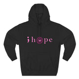 Pink Hope Smile Three-Panel Fleece Hoodie - snazzymerch