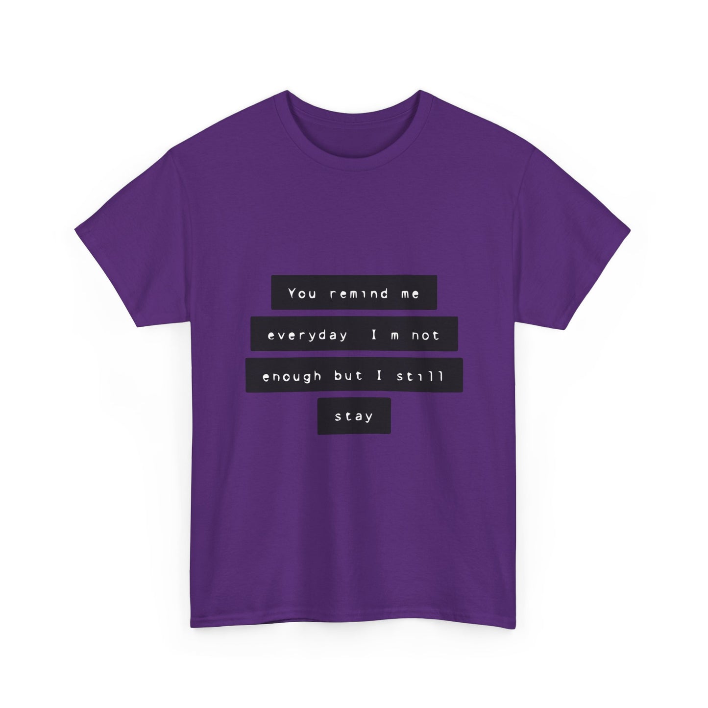 Emotional Line Text Unisex Heavy Cotton Tee - snazzymerch