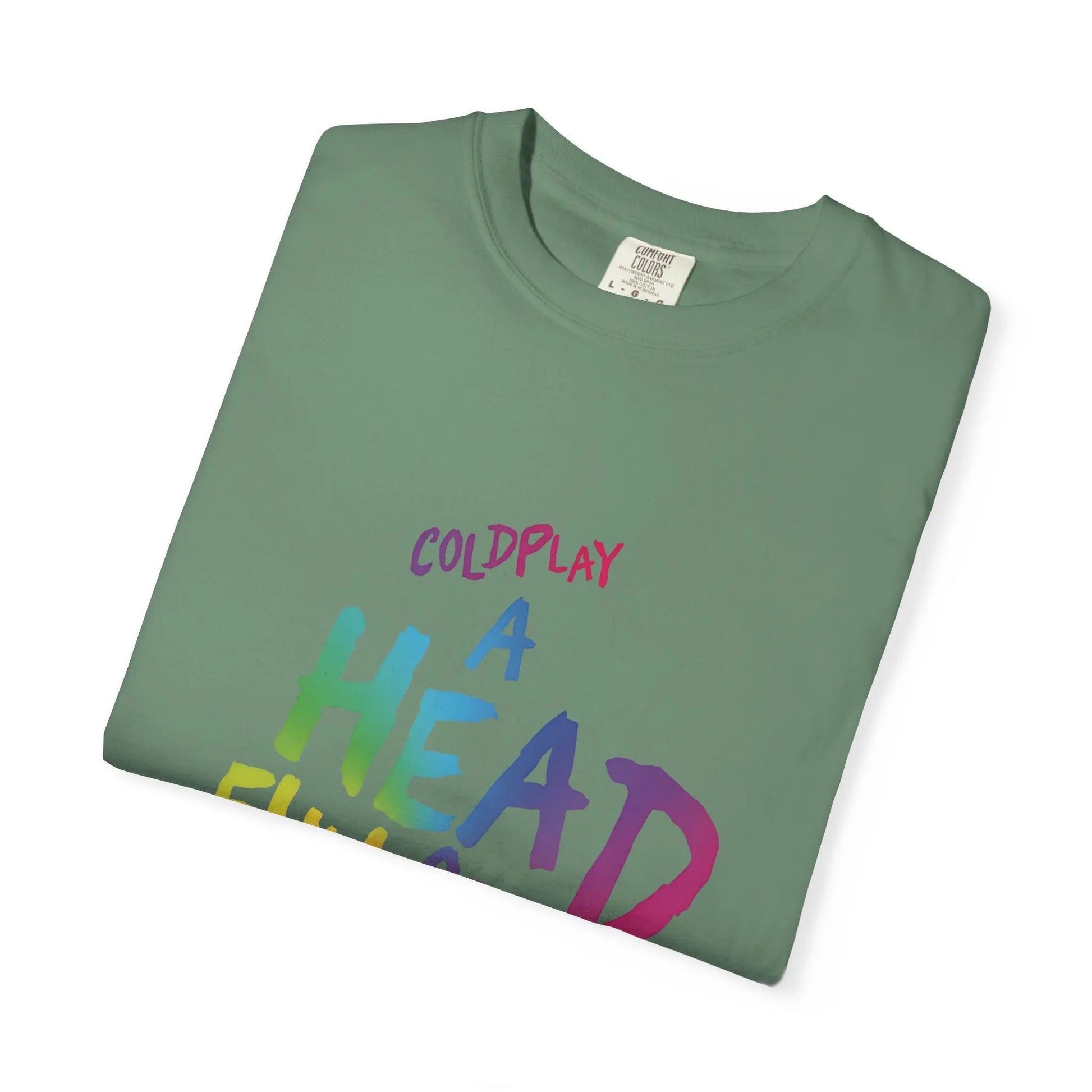 Unisex Garment-Dyed T-Shirt Inspired by Coldplay’s Iconic A Head Full of Dreams Printify
