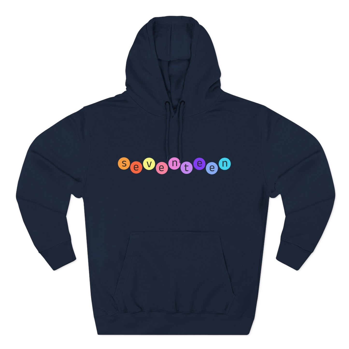 Color Pop Seventeen Three-Panel Fleece Hoodie - snazzymerch