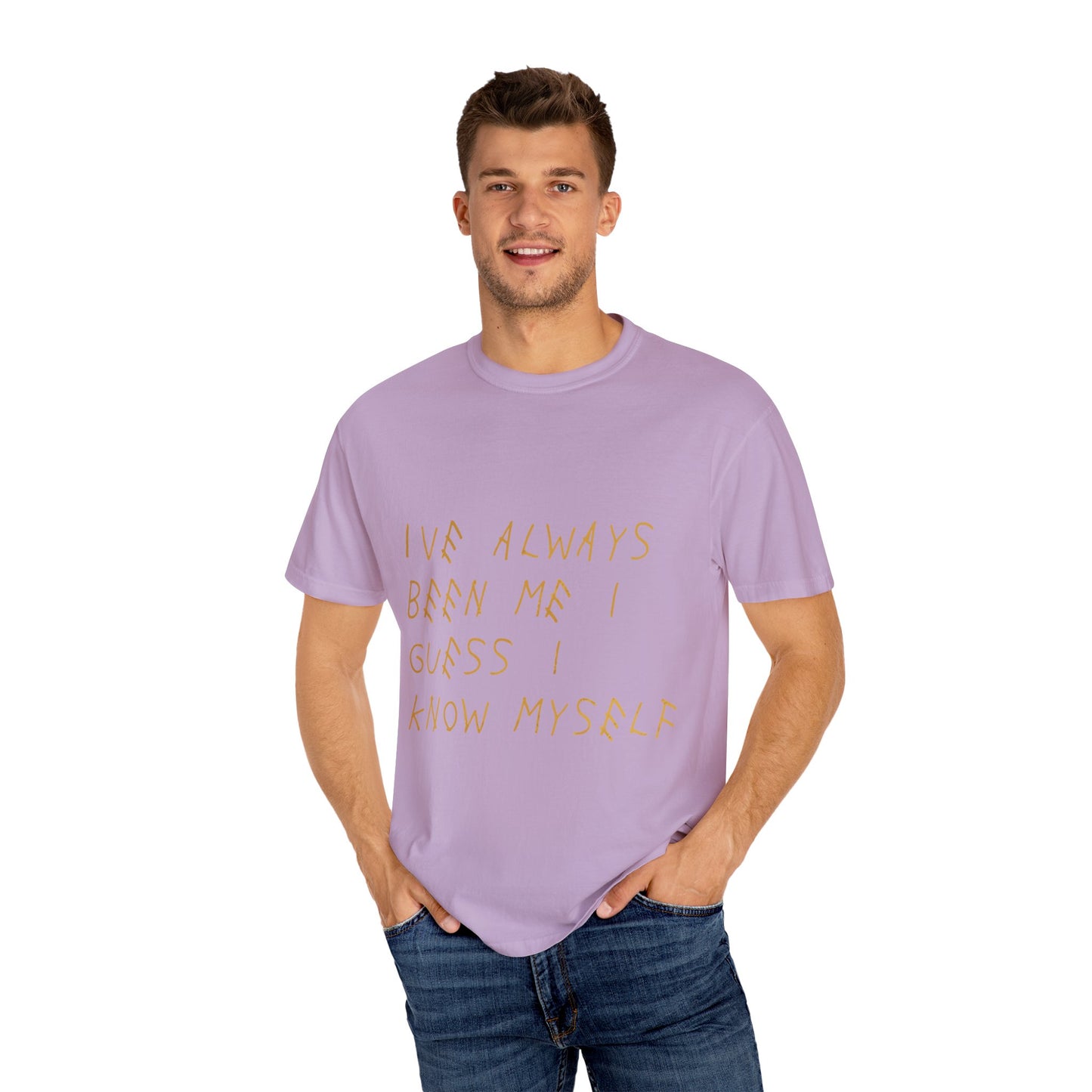 Know Myself Lyric Script Dyed Tshirt Printify