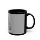 Outline Face Design Black Mug (11oz, 15oz) - snazzymerch