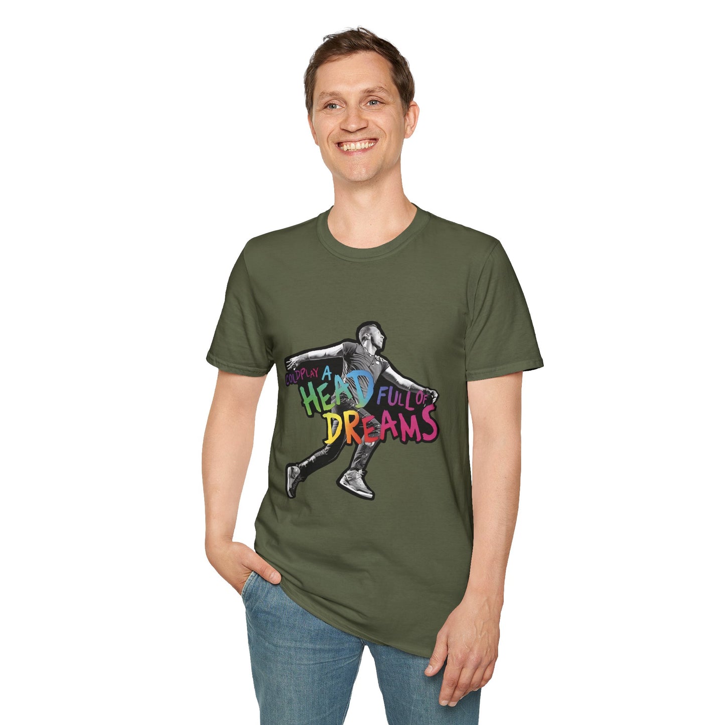 Unisex Softstyle T-Shirt Inspired by Coldplay A Head Full of Dreams Chris Printify