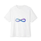 Cosmic Infinity Loop Unisex Oversized Boxy Tee Printify
