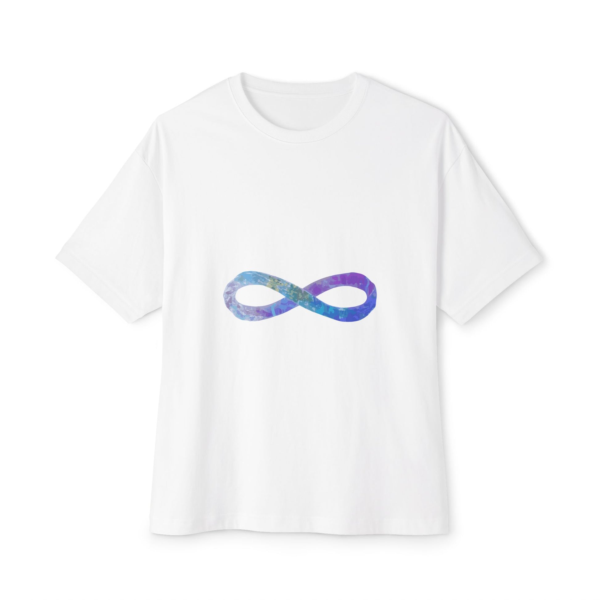 Cosmic Infinity Loop Unisex Oversized Boxy Tee Printify