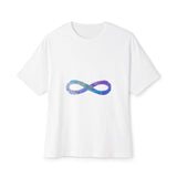 Cosmic Infinity Loop Unisex Oversized Boxy Tee Printify