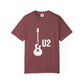 Minimal Guitar Logo Unisex Garment-Dyed T-shirt - snazzymerch