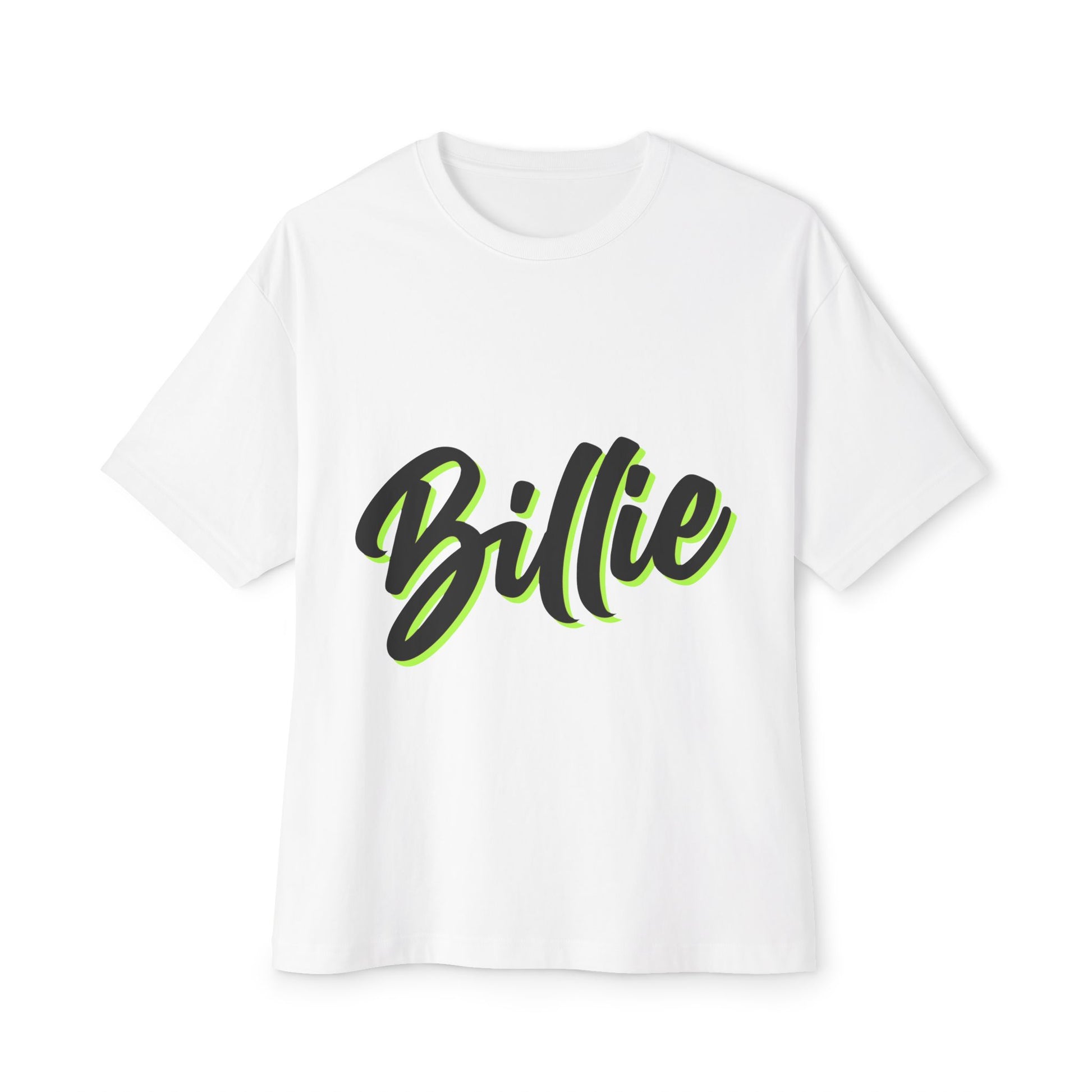 Billie Eilish Inspired Oversized T-Shirt – Electric Script Vibes Edition Printify