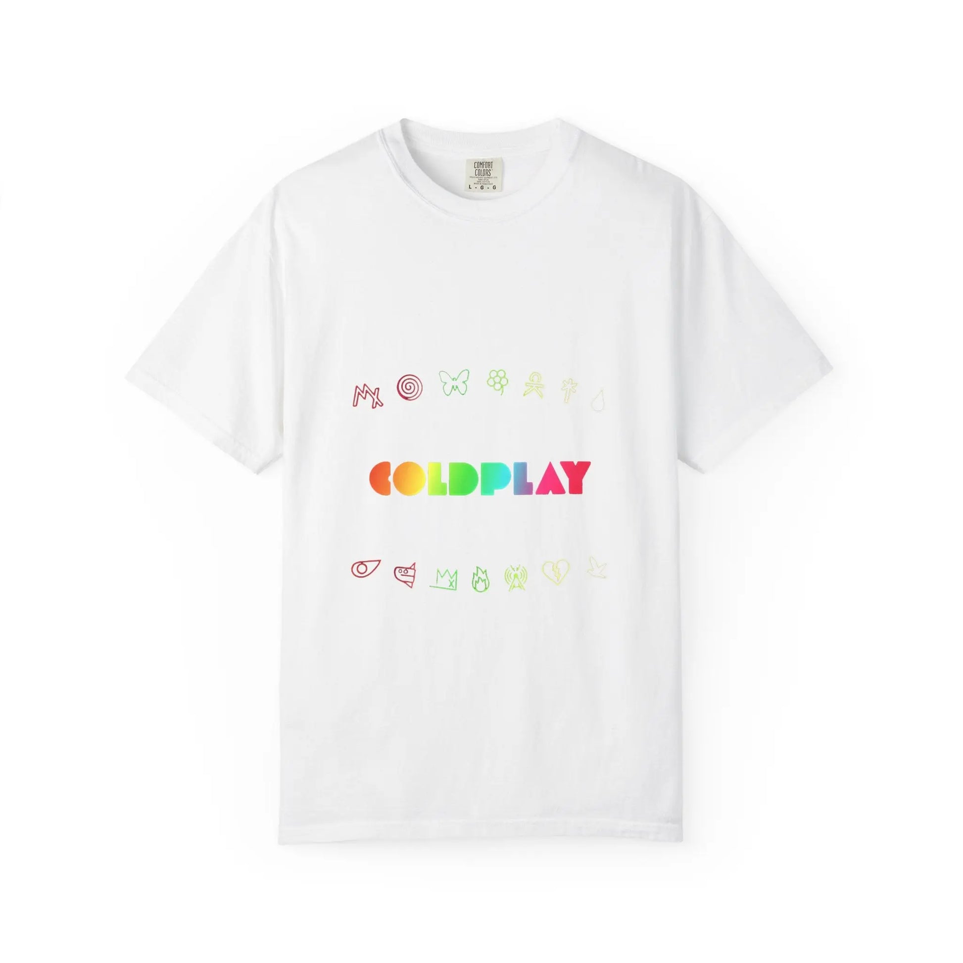 Unisex Garment-Dyed T-Shirt Inspired by Coldplay’s Signage Printify