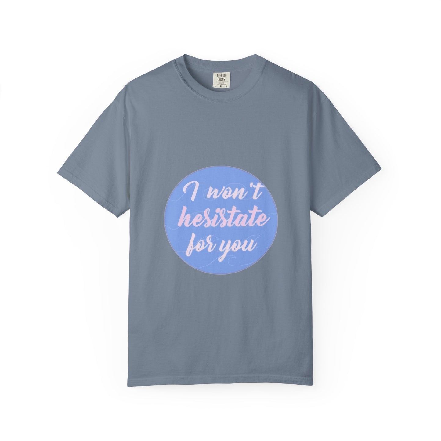 Blue Quote Circle Unisex Garment-Dyed T-shirt - snazzymerch