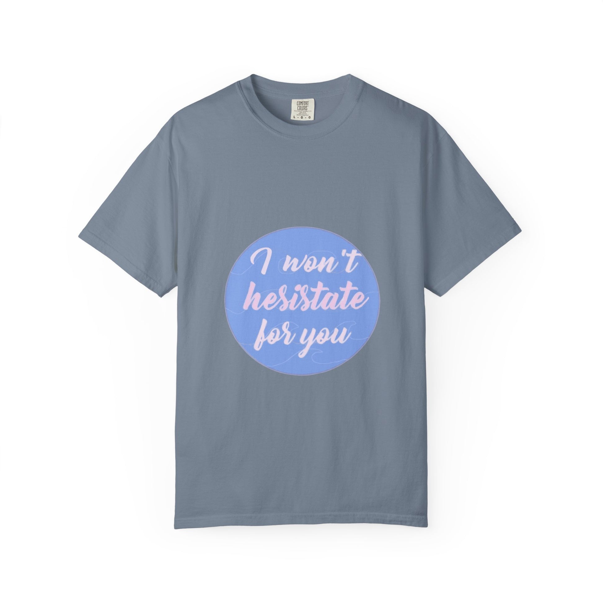 Blue Quote Circle Unisex Garment-Dyed T-shirt - snazzymerch
