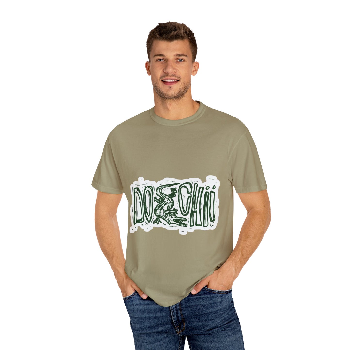 Lizard Lettering Unisex Garment-Dyed T-shirt - snazzymerch