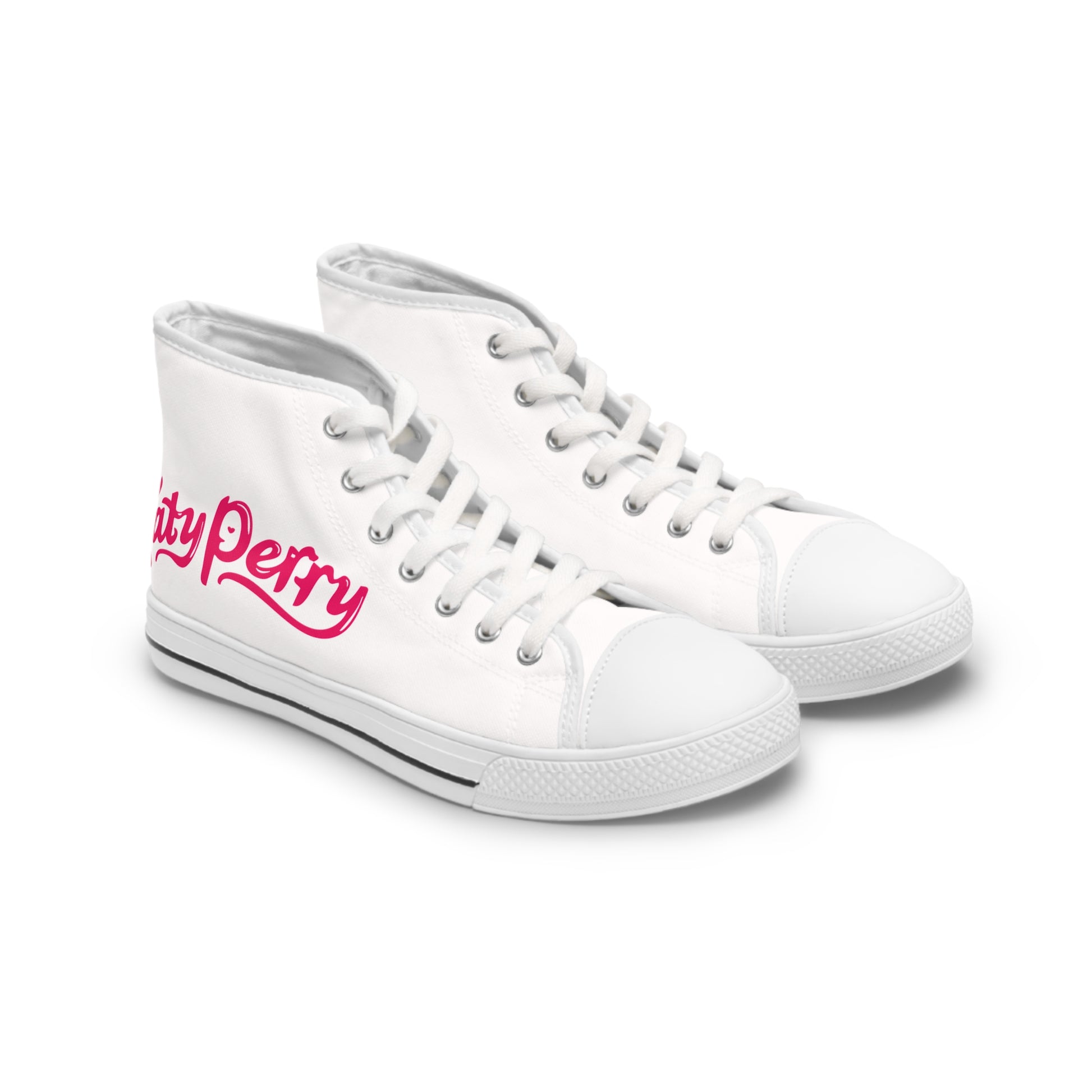 Katy Perry Pop Signature – Women's High Top Top Sneakers Printify