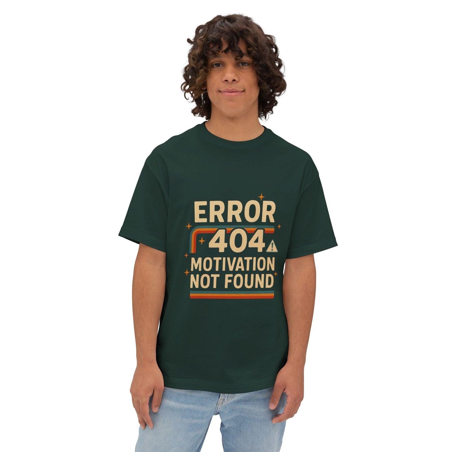 Unisex Oversized Tee – Snazzy Error 404 Edition Printify