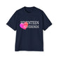 Never Ends Heart Men's Heavy Oversized Tee - snazzymerch