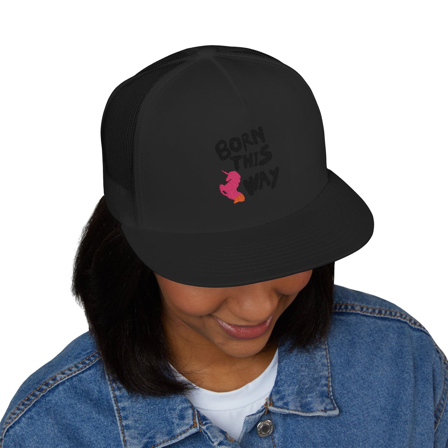 Born This Way Unicorn trucker Cap Printify