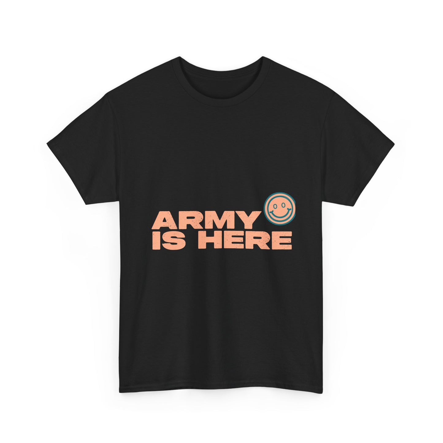 Smiley Army Vibe Unisex Heavy Cotton Tee - snazzymerch