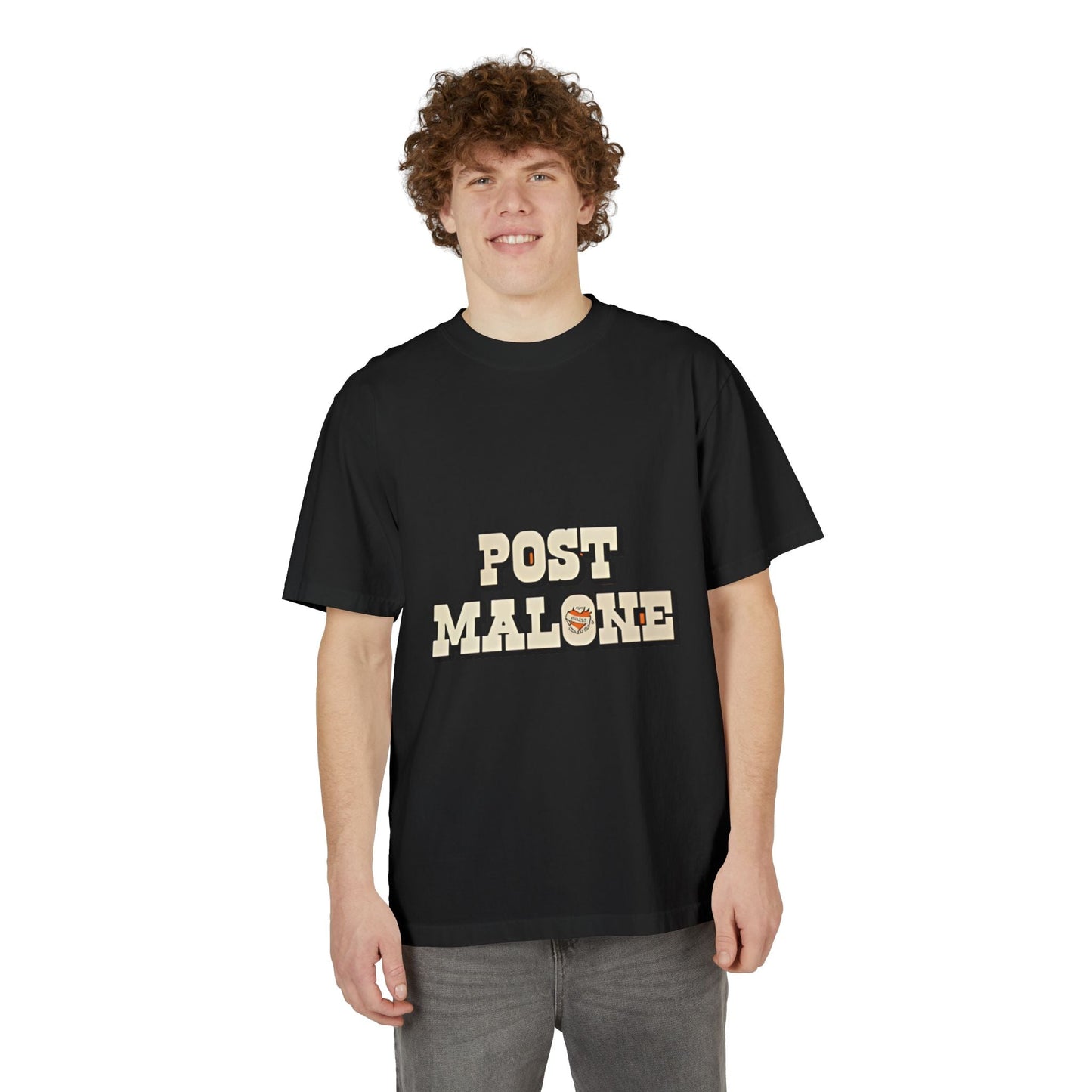 Unisex Garment-Dyed Drop-Shoulder T-Shirt – Post Malone Bold Design Printify