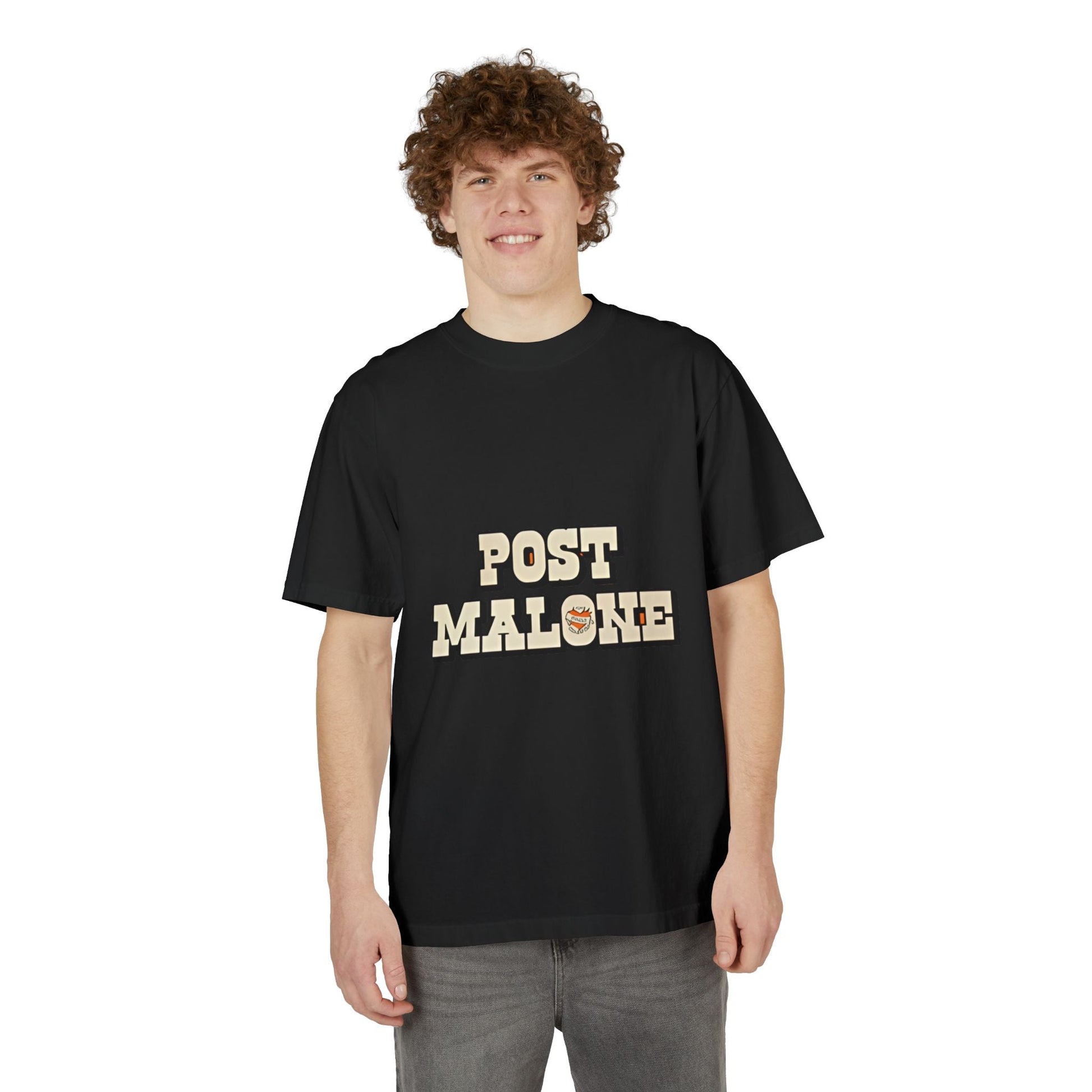 Unisex Garment-Dyed Drop-Shoulder T-Shirt – Post Malone Bold Design Printify