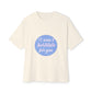 Blue Quote Circle Unisex Oversized Boxy Tee - snazzymerch