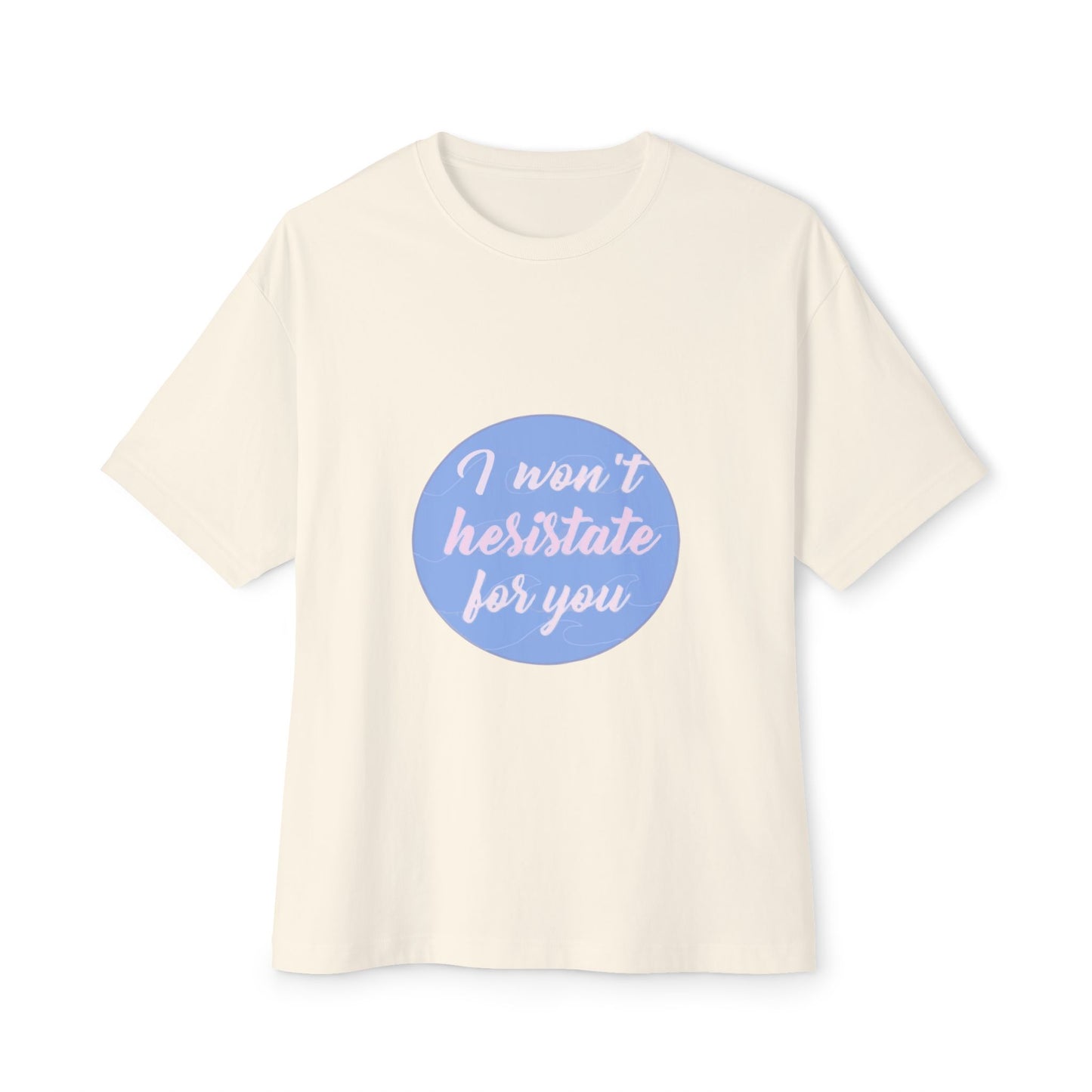 Blue Quote Circle Unisex Oversized Boxy Tee - snazzymerch