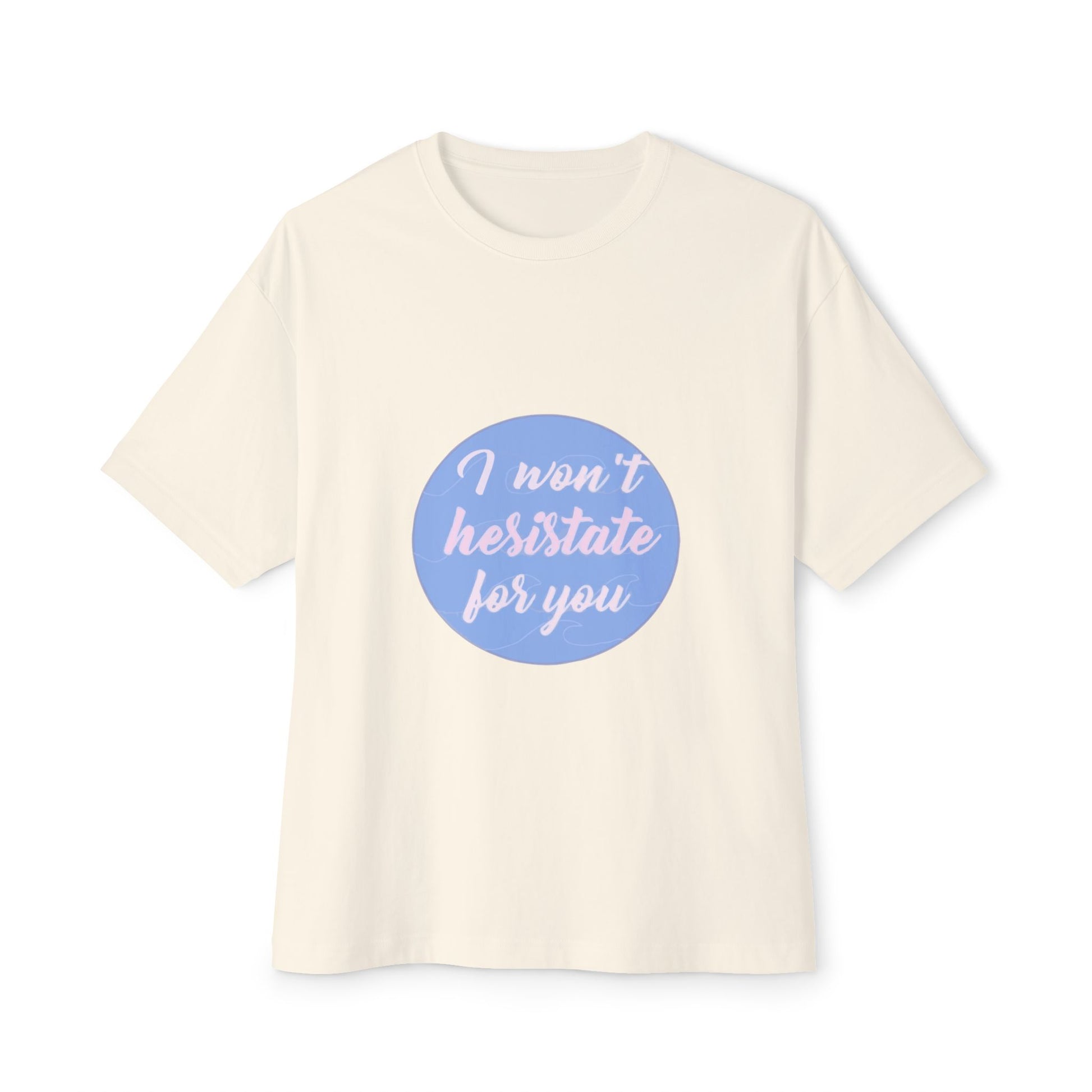 Blue Quote Circle Unisex Oversized Boxy Tee - snazzymerch
