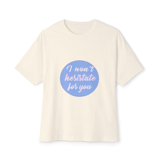 Blue Quote Circle Unisex Oversized Boxy Tee - snazzymerch