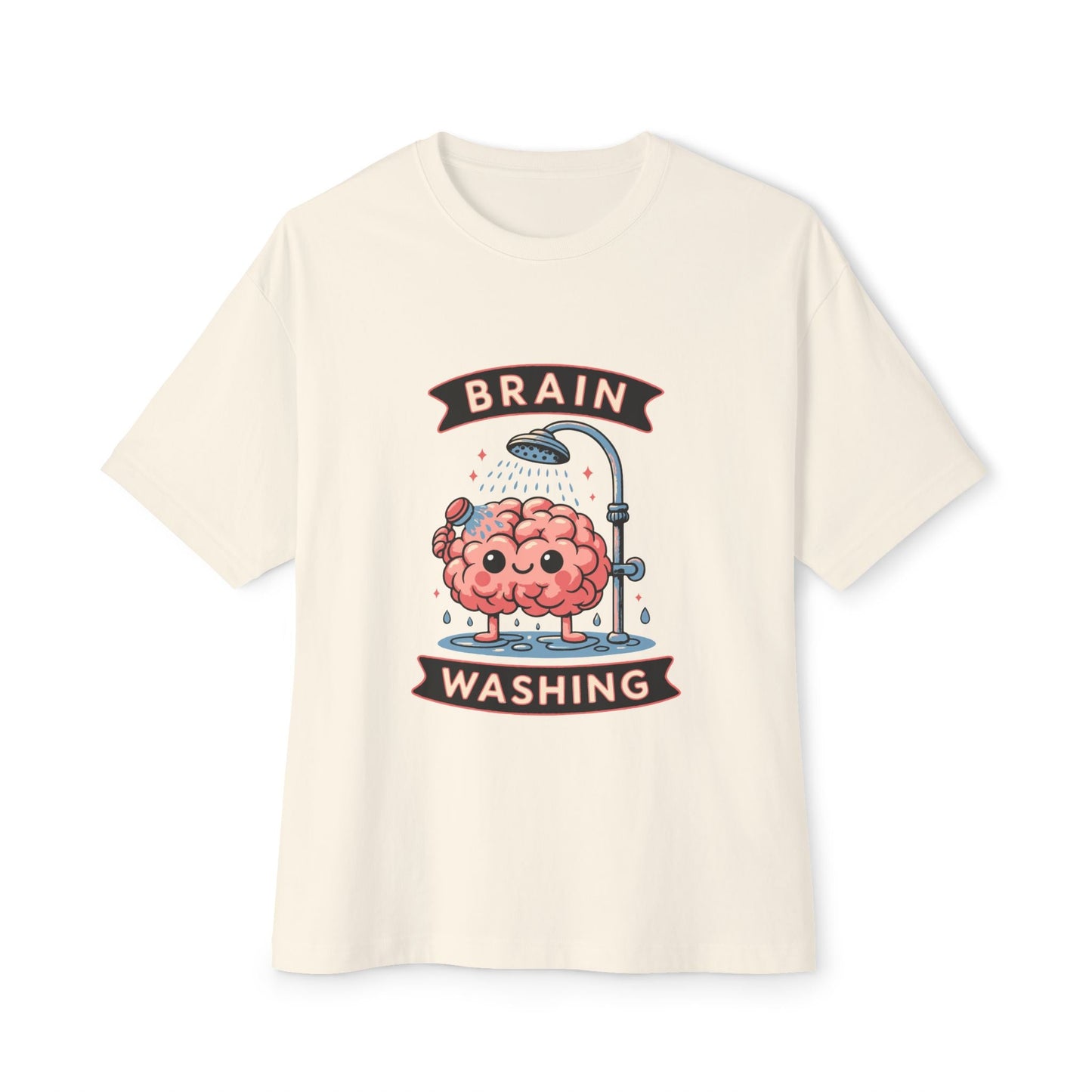 Oversized boxy Tee – Snazzy Brain washing Edition Printify