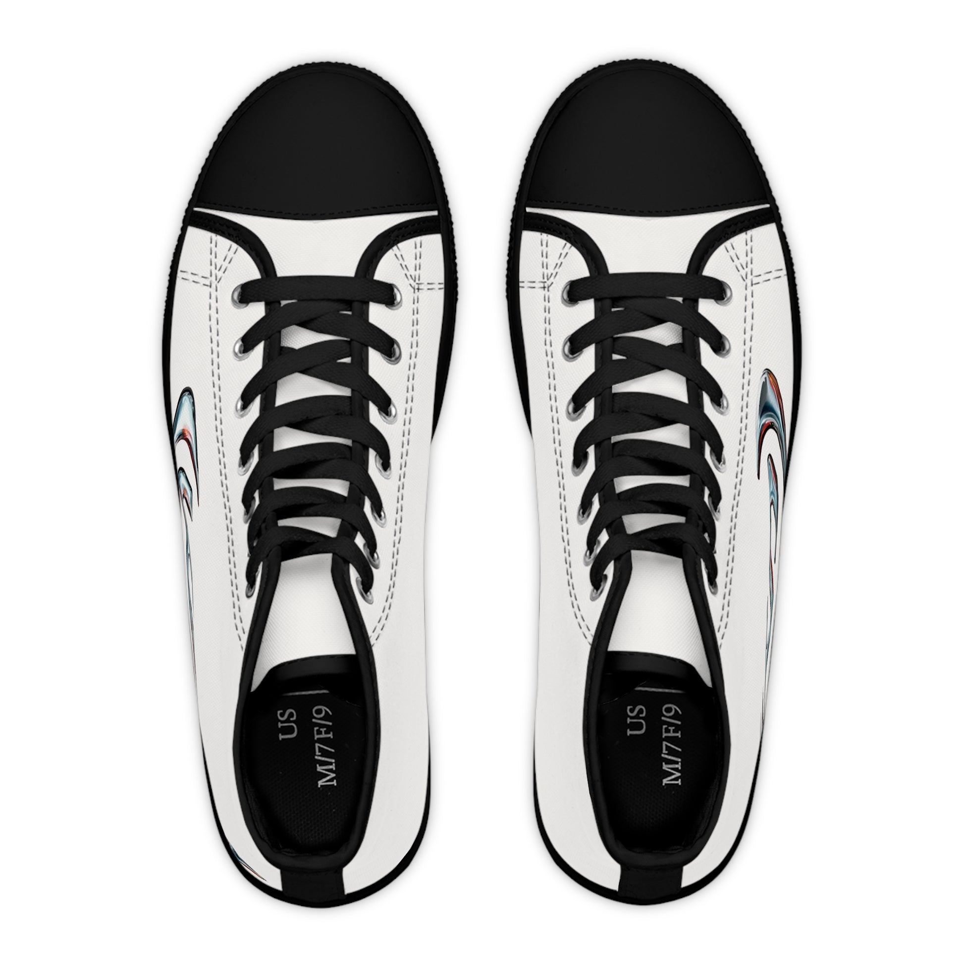 Neon‑Gradient Rua – Women's High Top Top Sneakers Printify