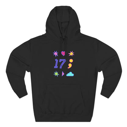 Symbols of 17 Aesthetic Three-Panel Fleece Hoodie - snazzymerch