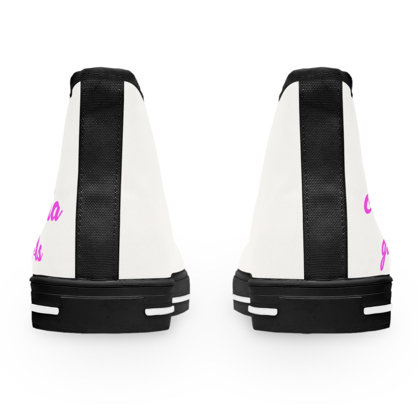 California Script – Women's High Top Top Sneakers Printify