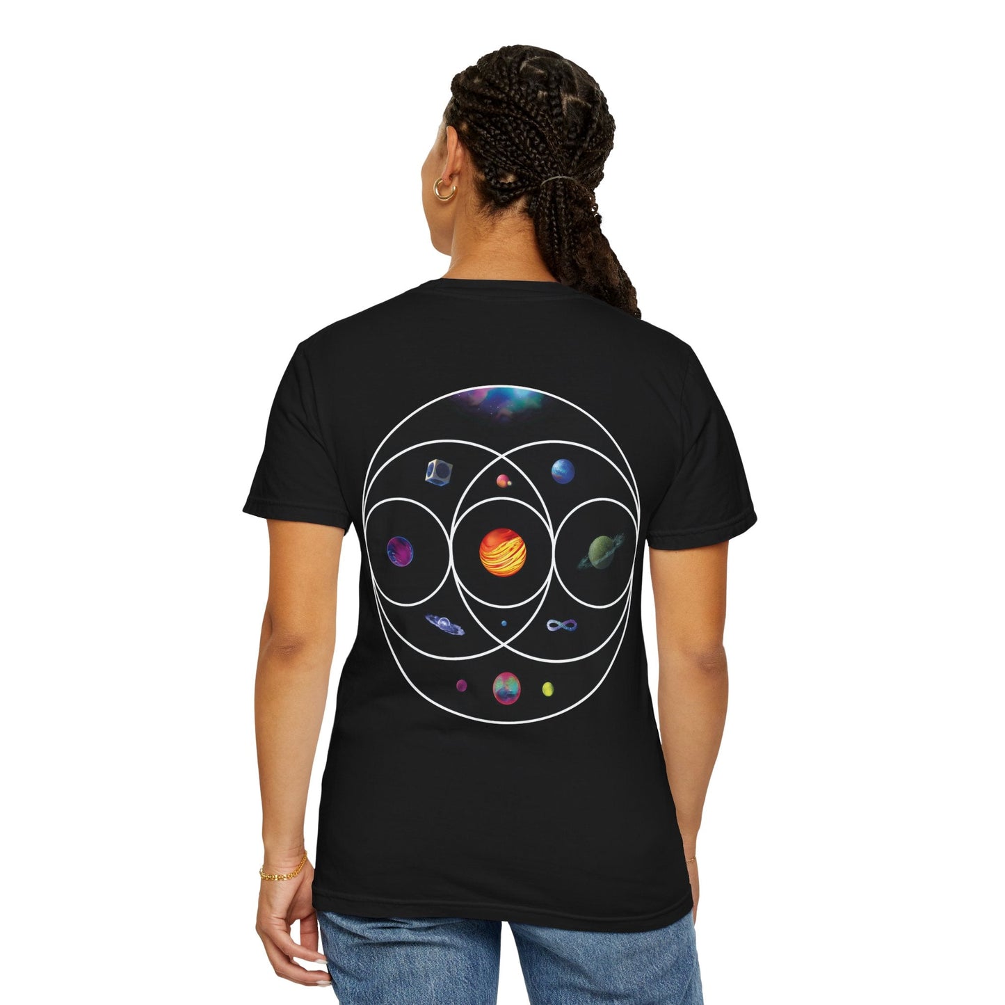 Unisex Garment-Dyed T-Shirt Inspired by Coldplay’s Illustration Concept_B Printify
