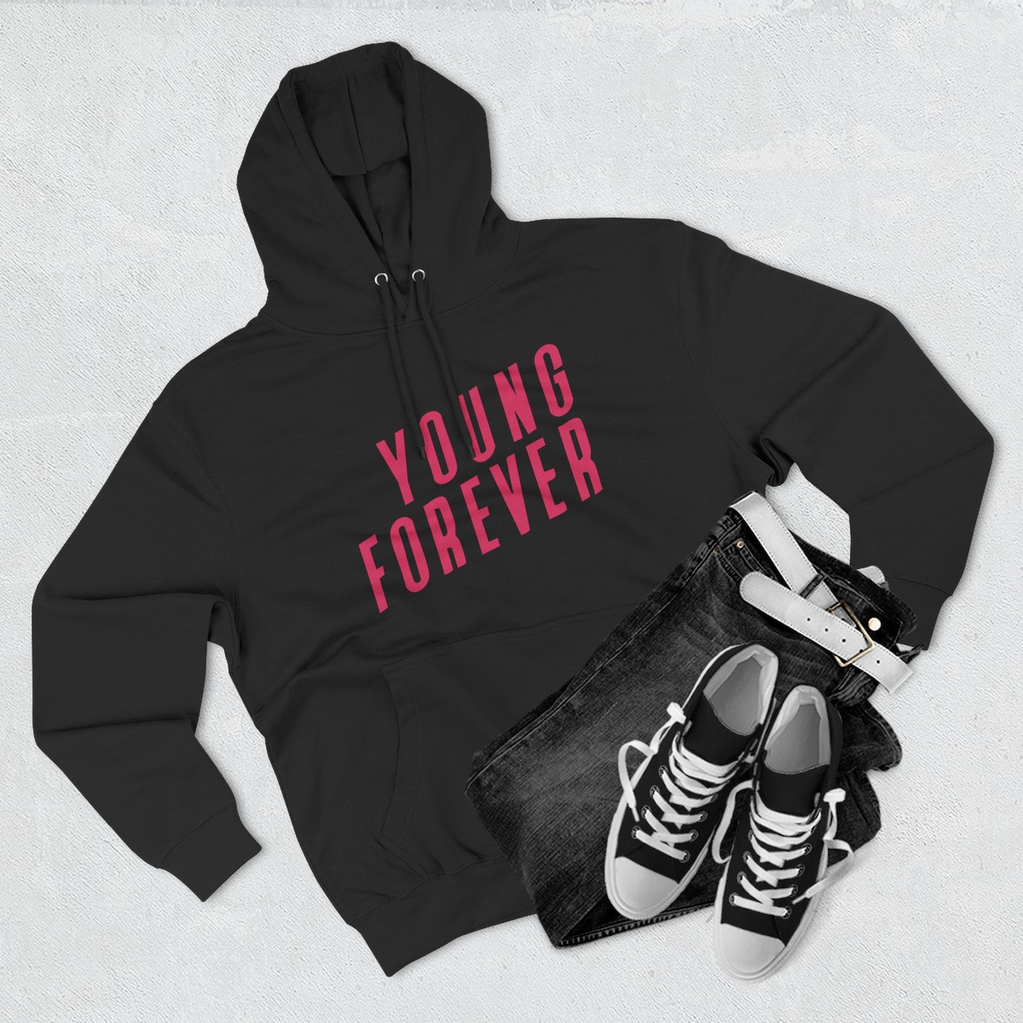 Young & Forever Three-Panel Fleece Hoodie - snazzymerch
