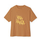 Golden Brush Script Unisex Oversized Boxy Tee Printify