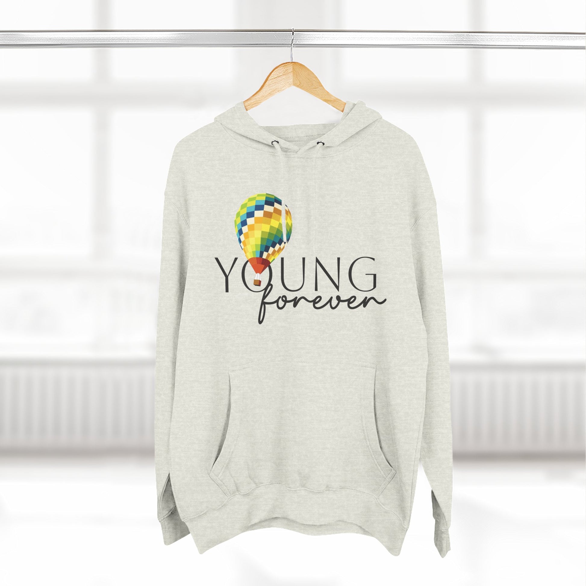 Sky Journey Balloon Three-Panel Fleece Hoodie - snazzymerch