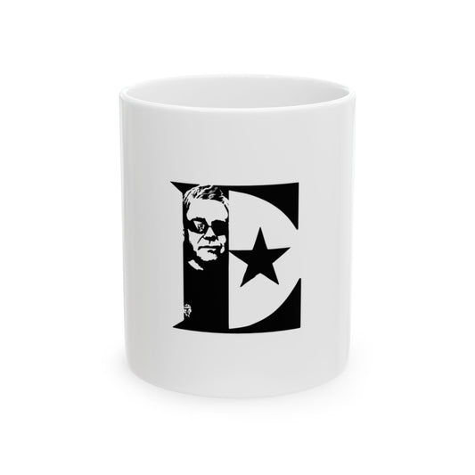 Black & White Portrait Ceramic Mug, (11oz, 15oz) - snazzymerch