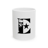 Black & White Portrait Ceramic Mug, (11oz, 15oz) - snazzymerch