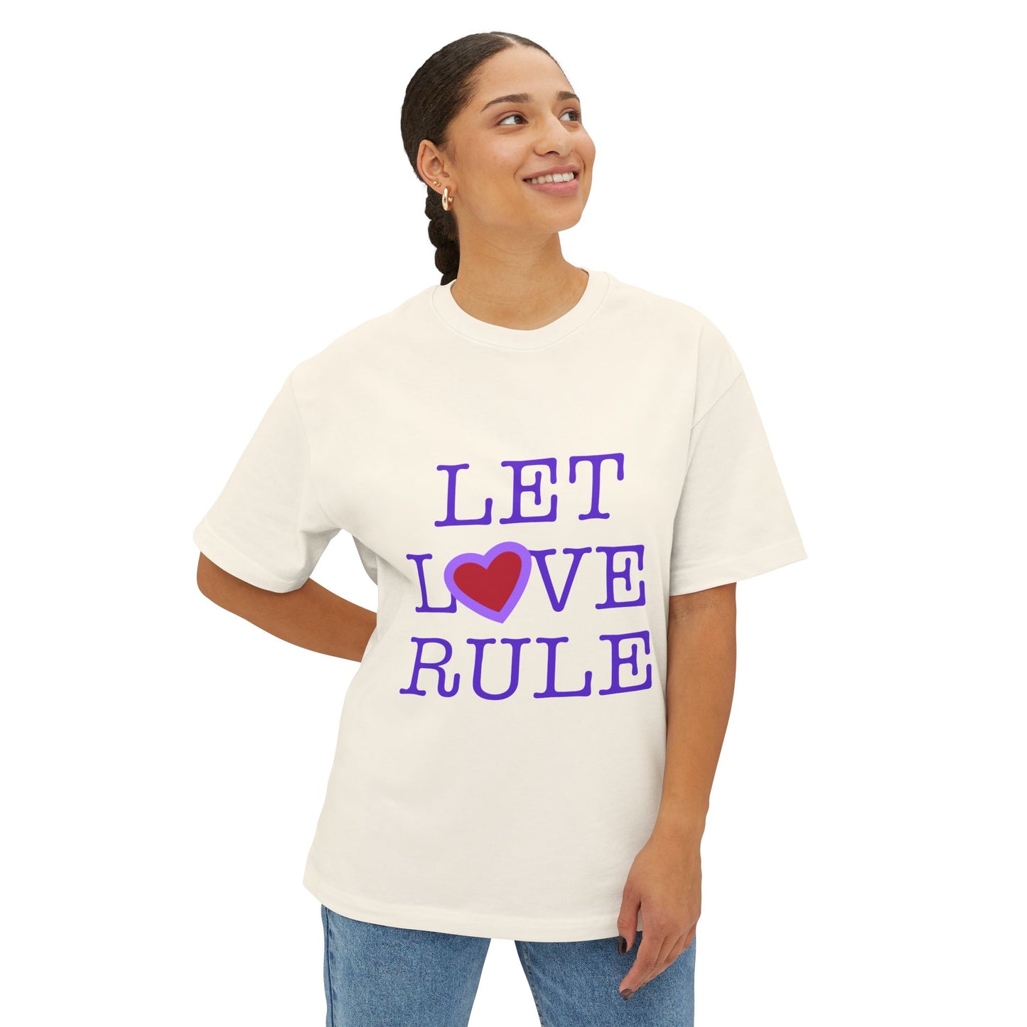 Let Love Rule (Remix) Unisex Oversized Boxy tee Printify