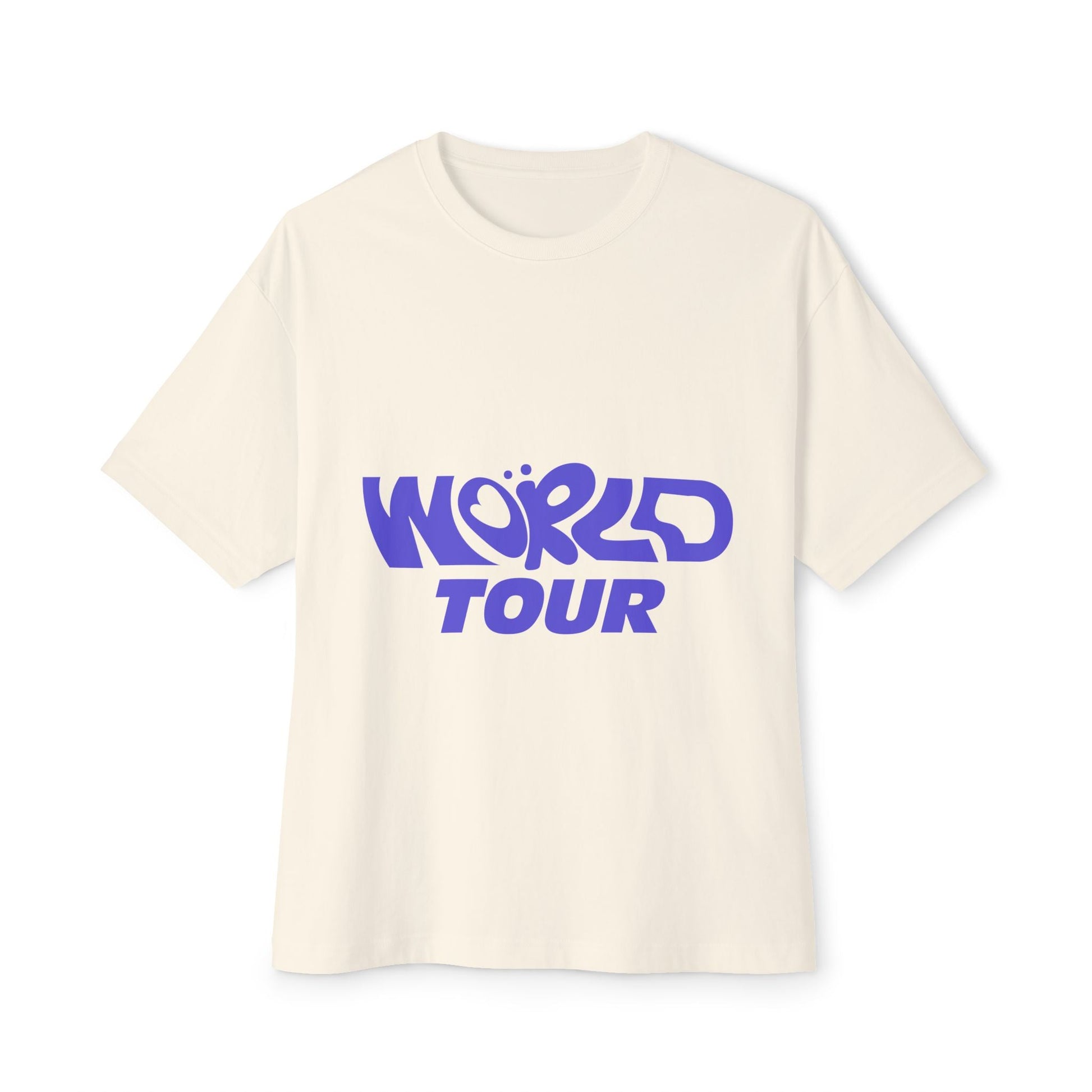 World Tour Bubble Letter-Oversized Tee Printify