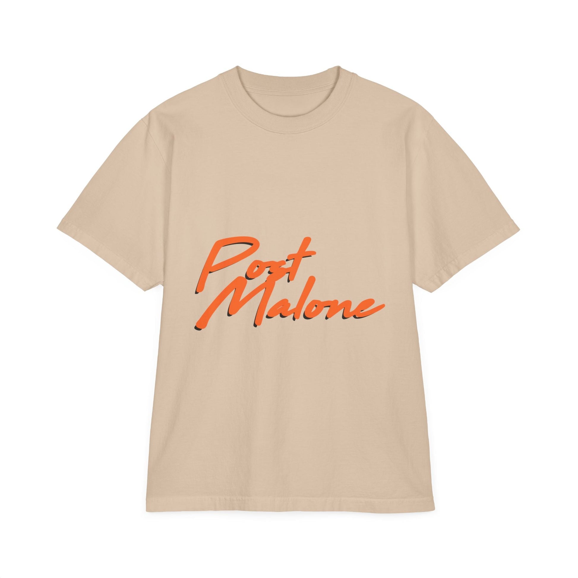 Unisex Garment-Dyed Drop-Shoulder T-Shirt – Post Malone Name Design Printify
