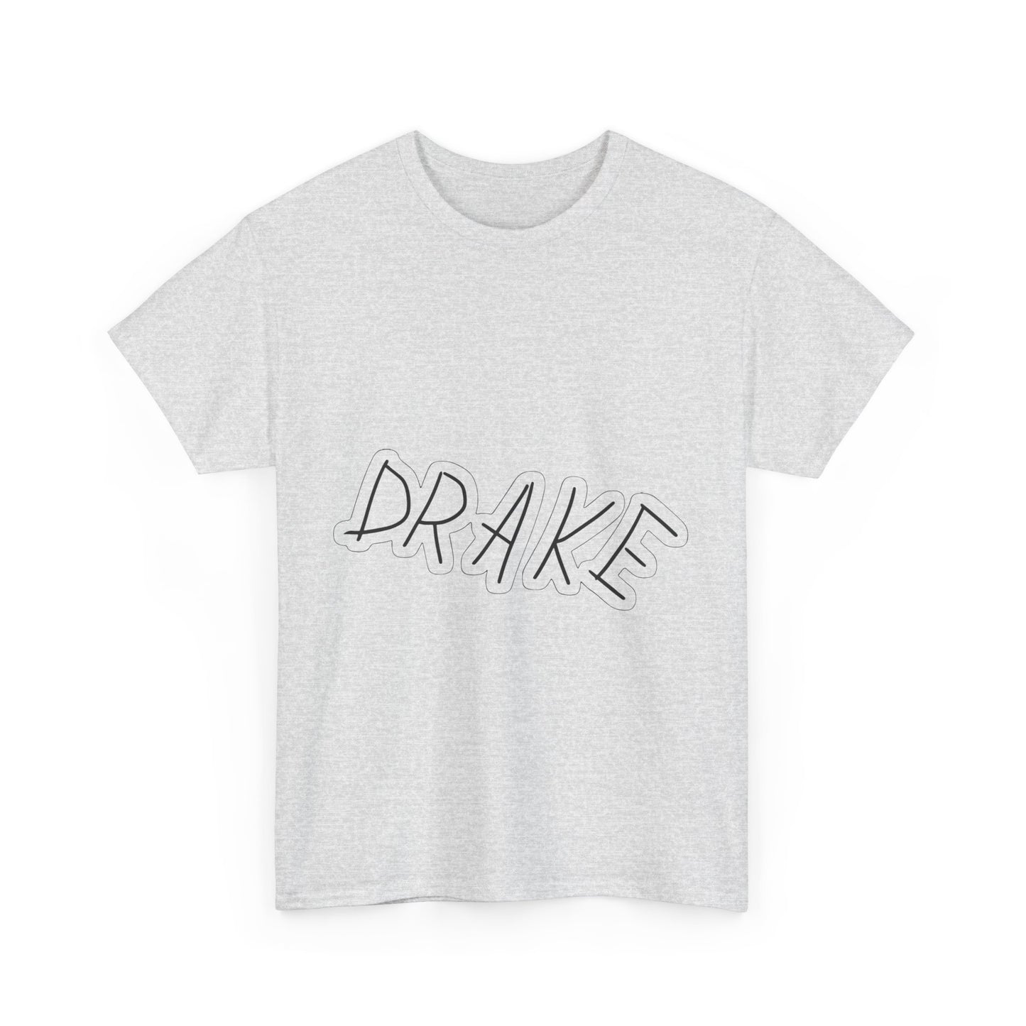 Dra-ke Graffiti Script Heavy Cotton Tee Printify