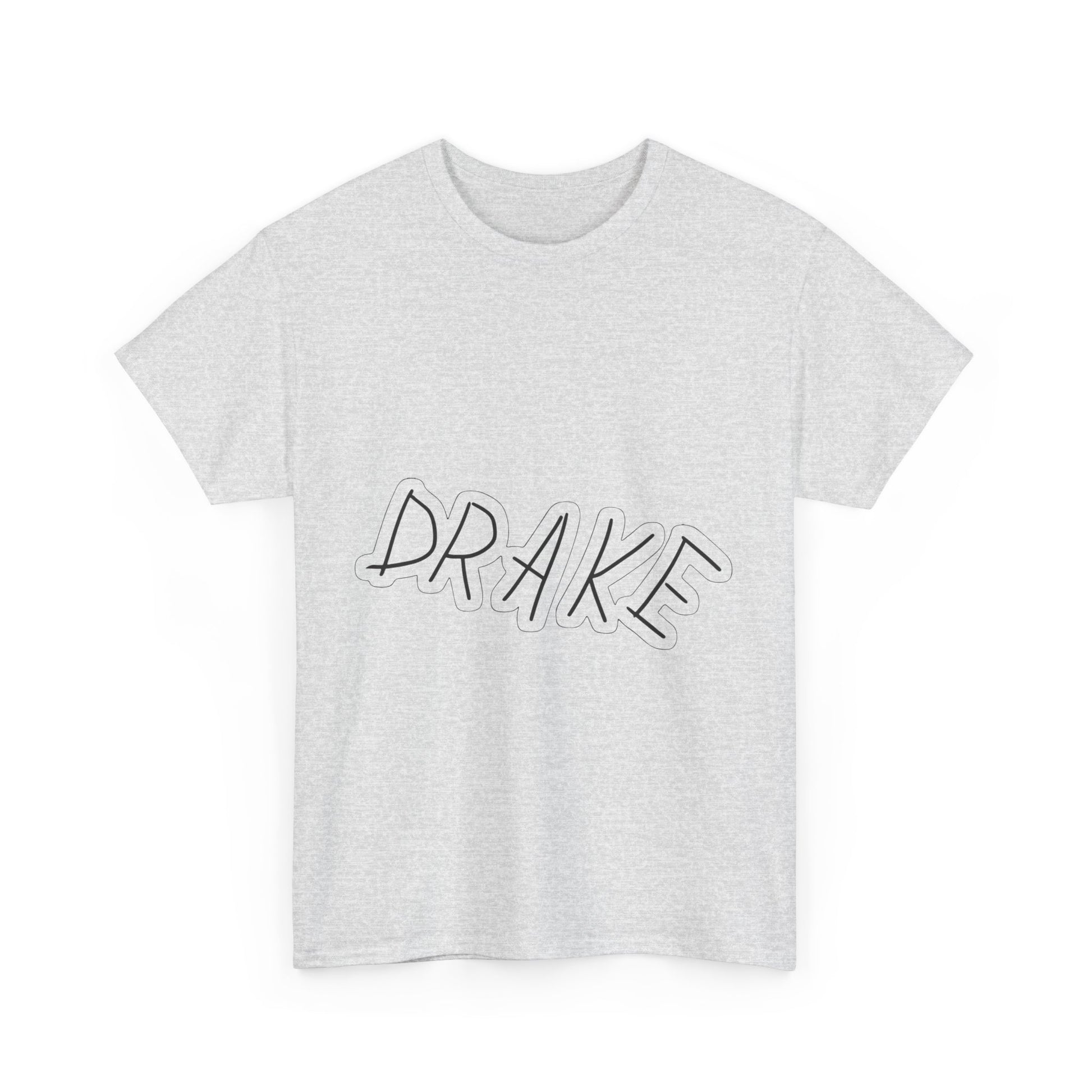 Dra-ke Graffiti Script Heavy Cotton Tee Printify