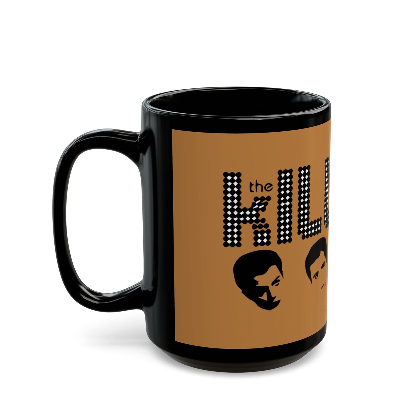 Diamond Dot Retro Black Mug (11oz, 15oz) - snazzymerch