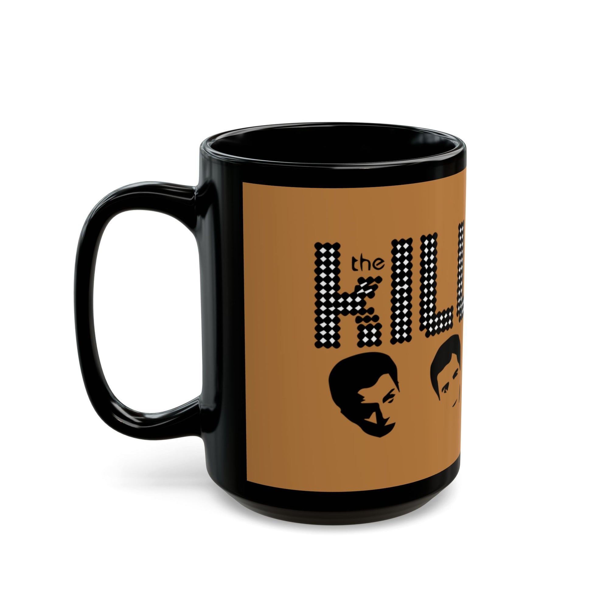 Diamond Dot Retro Black Mug (11oz, 15oz) - snazzymerch