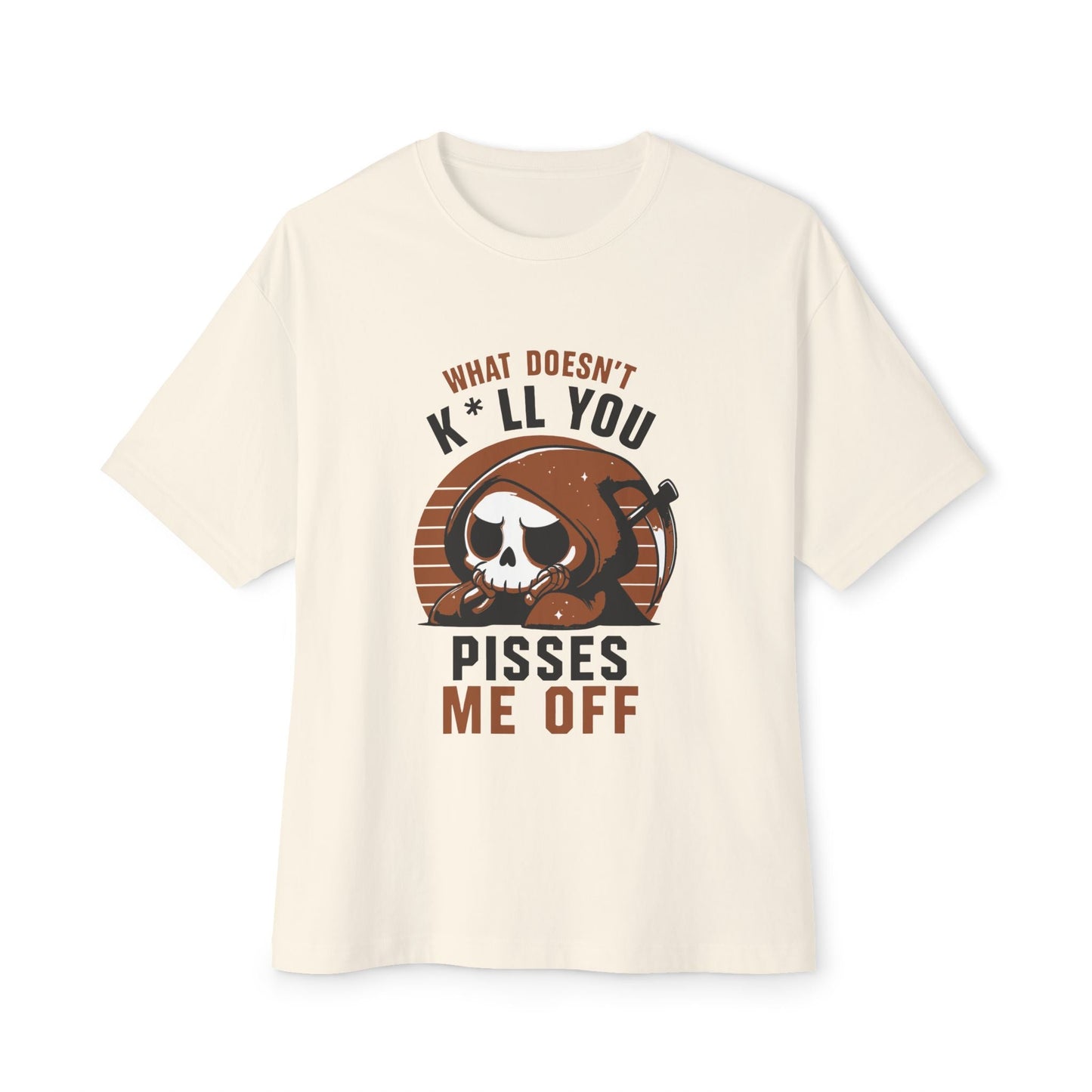 Oversized boxy Tee – Snazzy Piss Me off Edition Printify