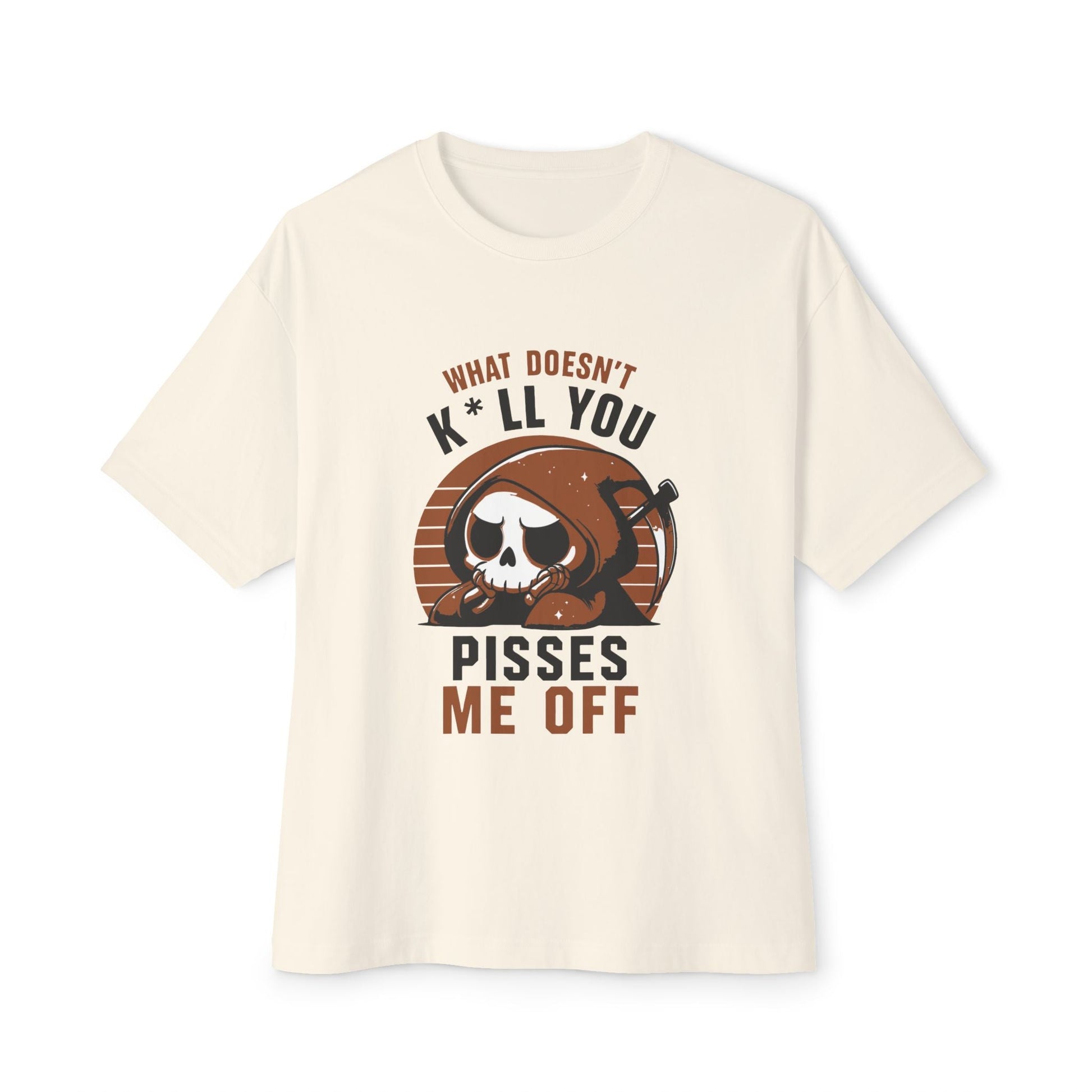 Oversized boxy Tee – Snazzy Piss Me off Edition Printify